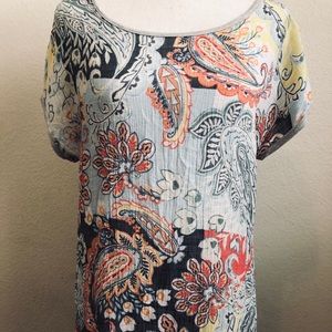 Spense Mixed-Media Top